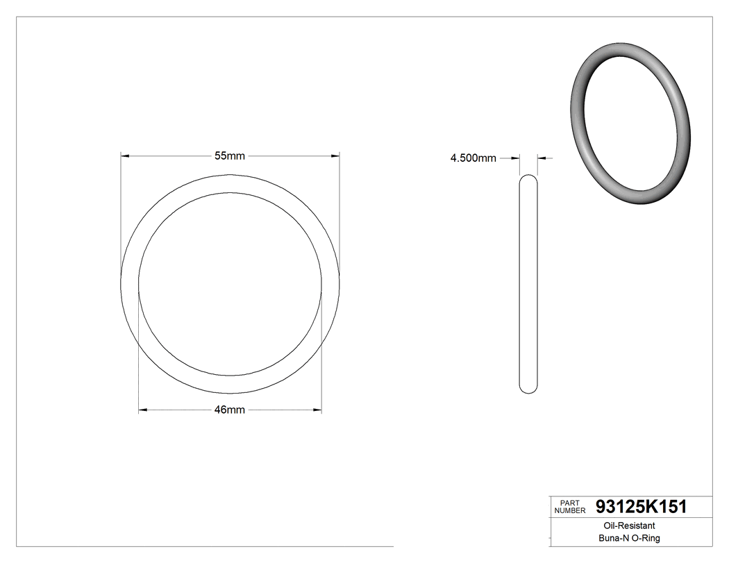 Technical drawing - 93125K151